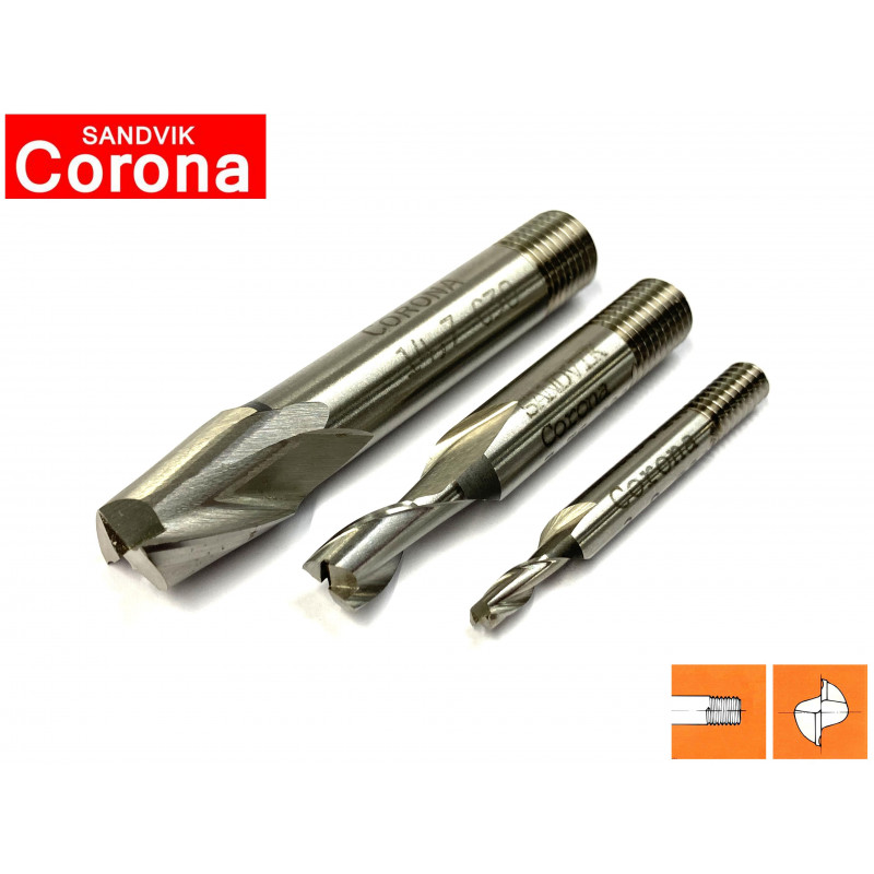 Frese per cave 2 tagli serie corta Sandvik Corona Frese per cave 2 tagli serie corta Sandvik Corona