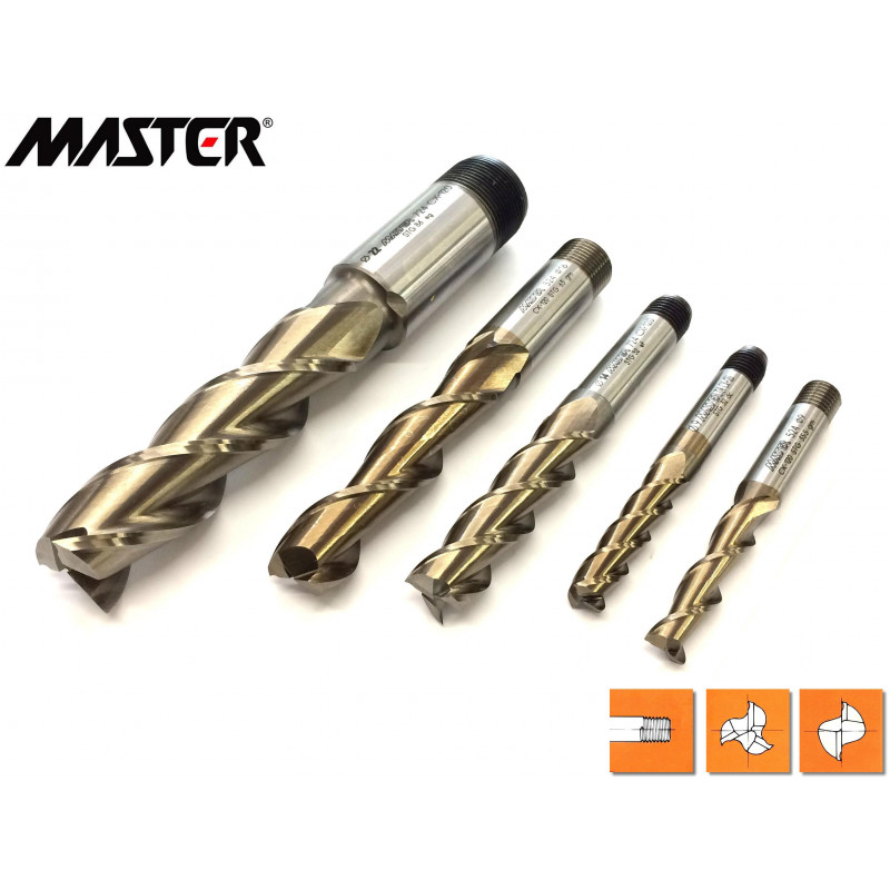 Frese per alluminio 2 - 3 tagli serie lunga Master 724 - 734 Frese per alluminio 2 - 3 tagli serie lunga Master 724 - 734